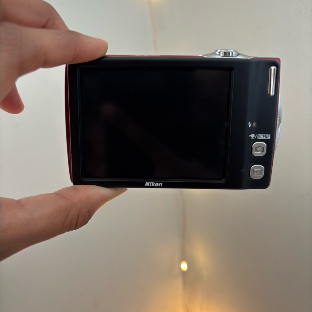 Nikon Red Digital Camera Compact Point-and-Shoot - Picture 7 of 11